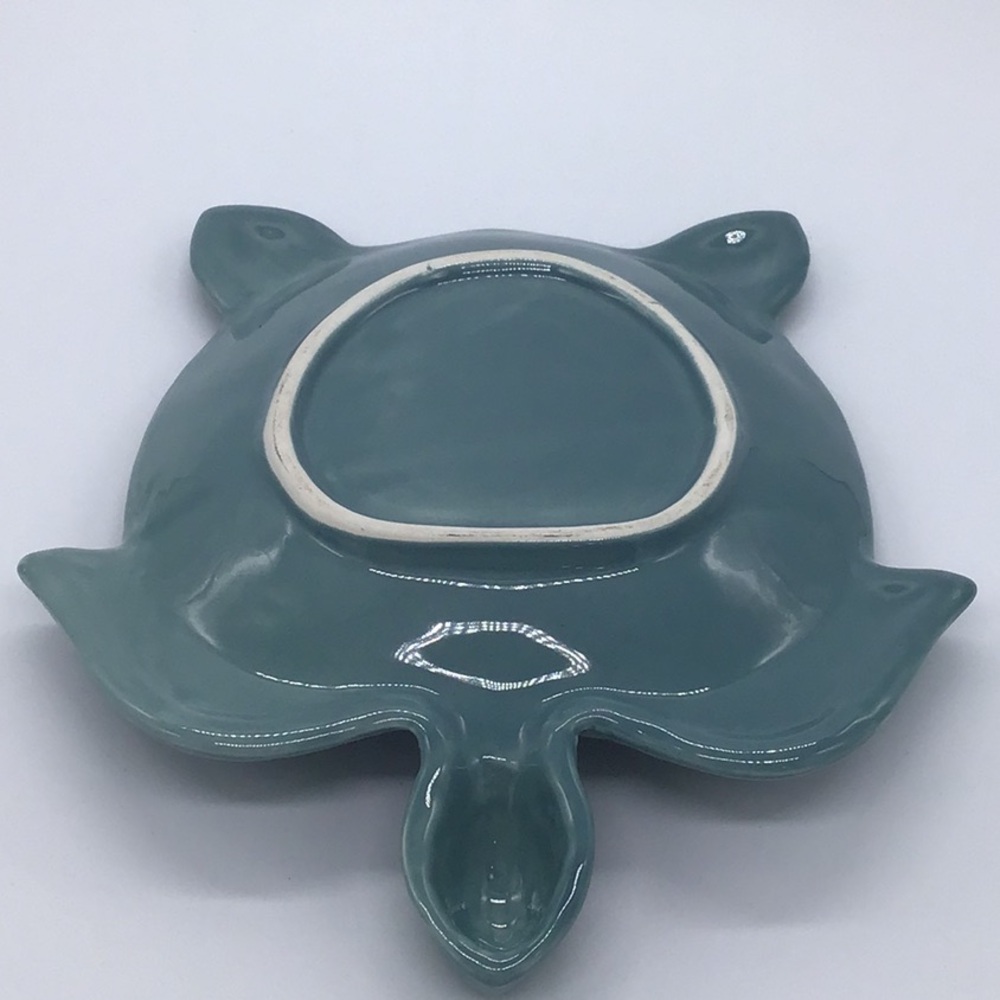 Sea Turtle Ceramic Dish/Bowl Blue Coastal Beach Seaside Decor - Picture 3 of 4